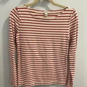 Size XS: Women’s J. Crew Factory Long-sleeve striped artist tee